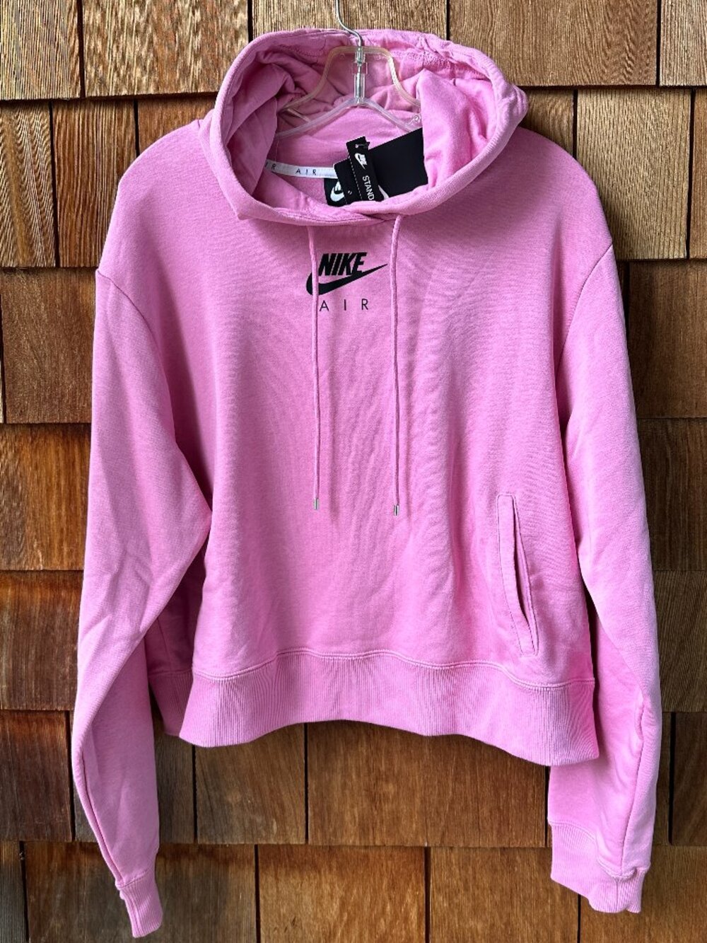NWT NIKE Cropped Cozy AIR Hoodie in Pink DB6050-693 - Women's 1X
